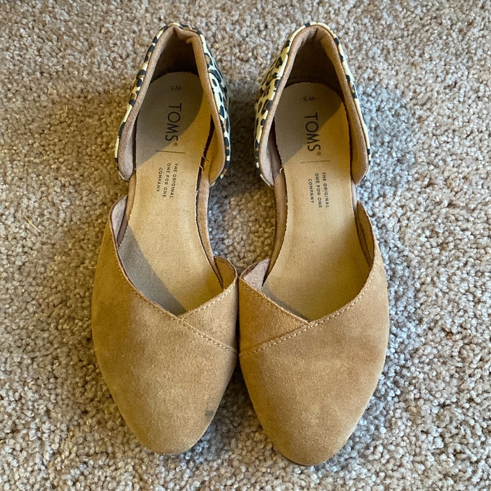 TOMS Leopard Print Flats D’Orsay